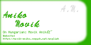 aniko movik business card